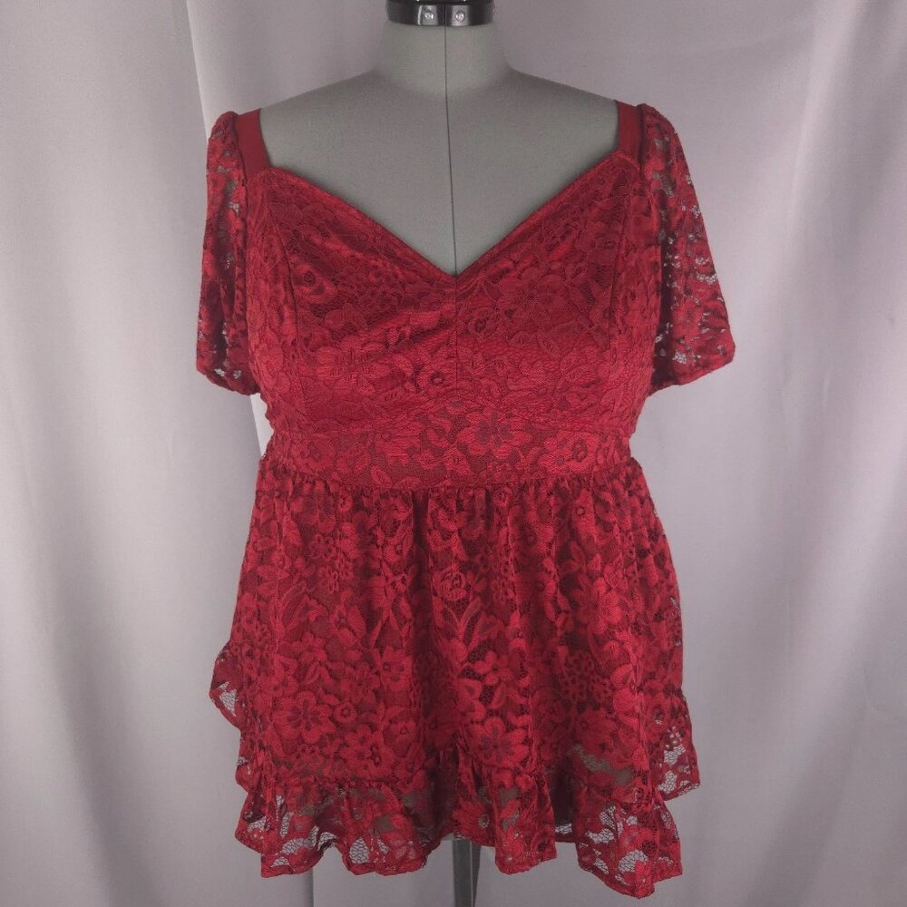 Torrid Lace Babydoll Top Size 2